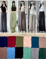 Ladies Viscose Wide Leg Summer Pants 5 Pack