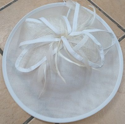 Ladies Bowknot White Fascinator Hat