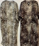 Leopard Kimono Chiffon Gown