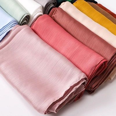 Crinkle Satin Hijab Scarves 12 Pack