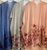 Embroidered Cotton Kimonos