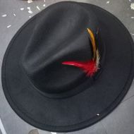 Black Felt Fedora Hat