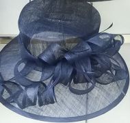 Fancy Blue Sinamay Hat