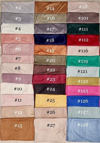 Soft Ribbed Jersey Hijab Scarf 12 Pack