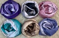 Ladies Satin Ombre Scarves 12 Pack