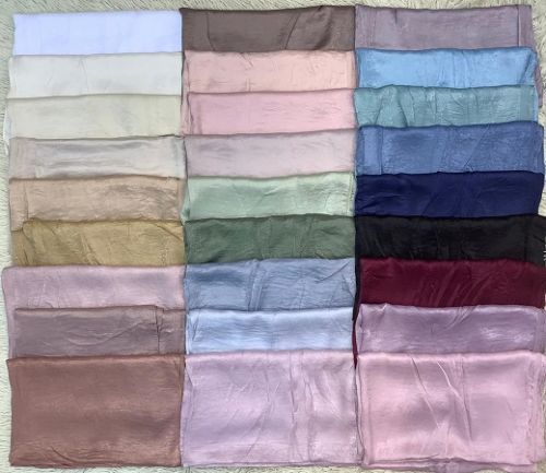 Crushed Silky Hijab Scarf 12 Pack